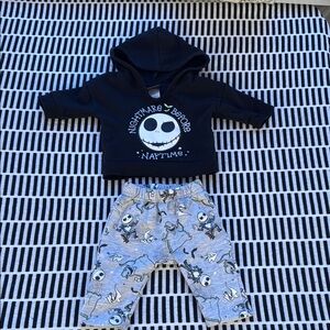 Disney Nightmare Before Naptime Kids Set - Black and Gray